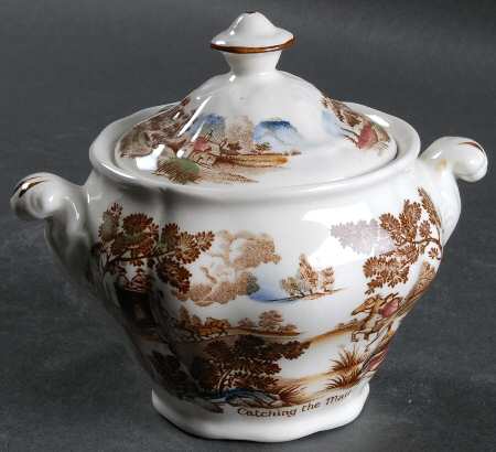 Coaching Days Multicolor (White) Sugar Bowl & Lid