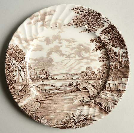 Country Days Brown Salad Plate