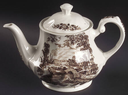 Country Days Brown Teapot & Lid