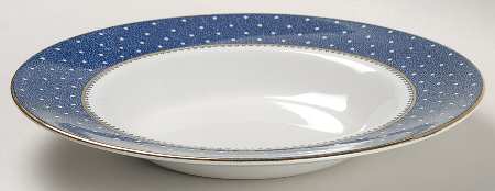 Conway Blue Large Rim Soup Bowl