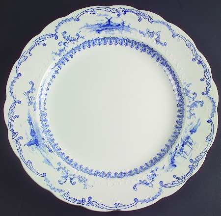 Delft Blue (No Trim) 12" Chop Plate (Round Platter)