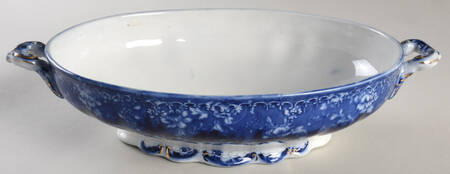 Dundee (Flow Blue) Oval Vegetable No Lid