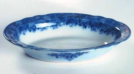Dundee (Flow Blue) 10" Oval Vegetable Bowl