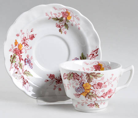 English Garden Flat Cup & Saucer Set