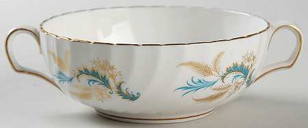 Golden Rhapsody Flat Cream Soup Bowl