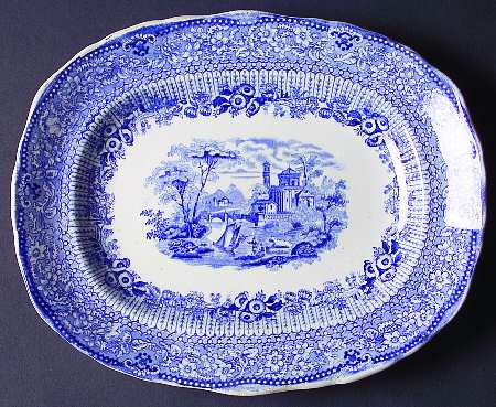 Grecian Blue 11" Oval Serving Platter