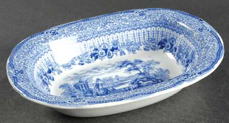 Grecian Blue 8" Oval Vegetable Bowl