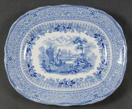 Grecian Blue 9" Oval Serving Platter