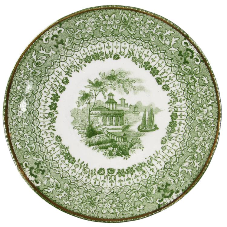 Grecian Green Saucer for Demitasse Cup