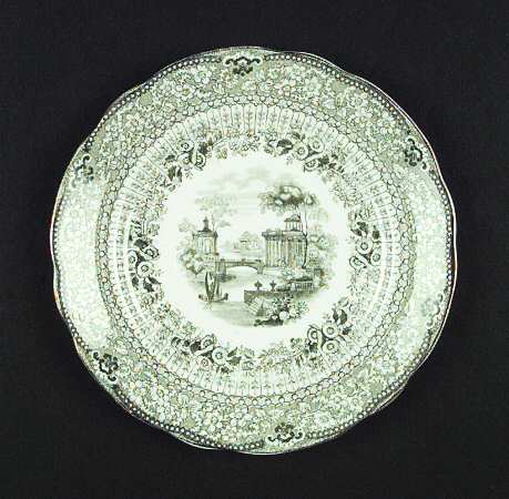 Grecian Green Bread & Butter Plate