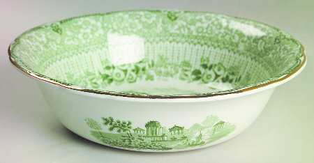 Grecian Green 8" Round Vegetable Bowl