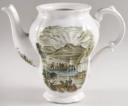 Heritage Green Multicolor Coffee Pot No Lid