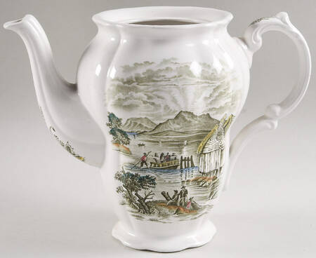 Heritage Green Multicolor Coffee Pot No Lid