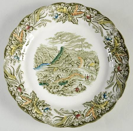 Heritage Green Multicolor Salad Plate