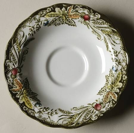 Heritage Green Multicolor Saucer for Demitasse Cup
