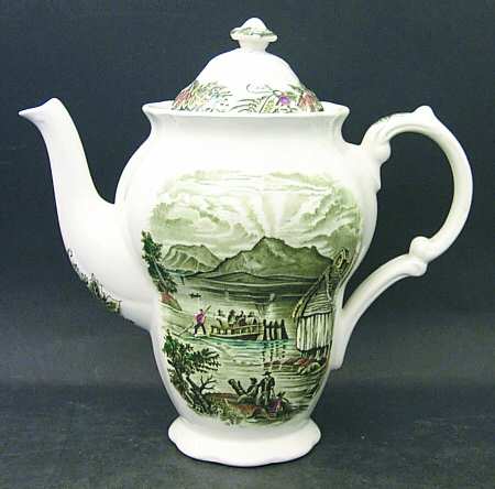 Heritage Green Multicolor Coffee Pot & Lid