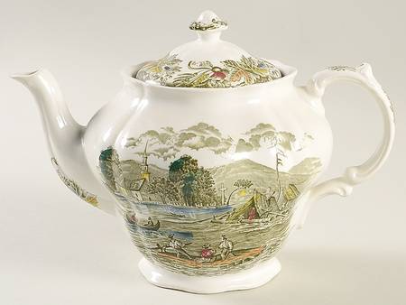 Heritage Green Multicolor Teapot & Lid