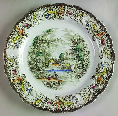 Heritage Green Multicolor 11" Chop Plate (Round Platter)