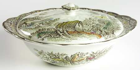 Heritage Green Multicolor Round Covered Vegetable