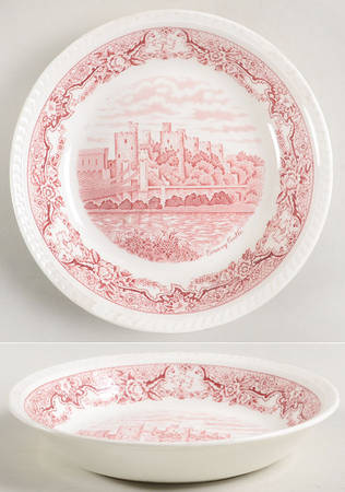 Historic Castles Pink Coupe Soup Bowl