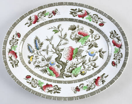 Indian Tree 13" Oval Serving Platter