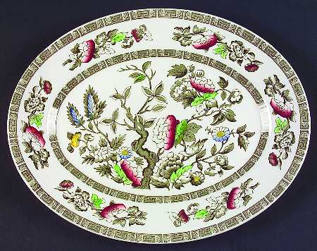 Indian Tree 11" Oval Serving Platter