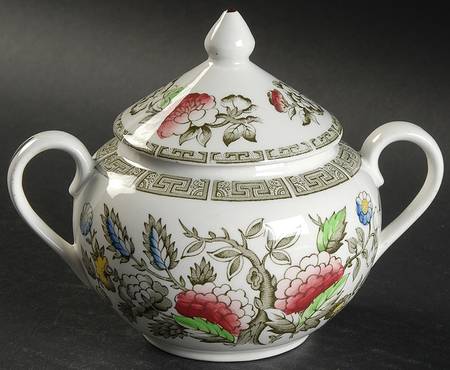 Indian Tree Sugar Bowl & Lid