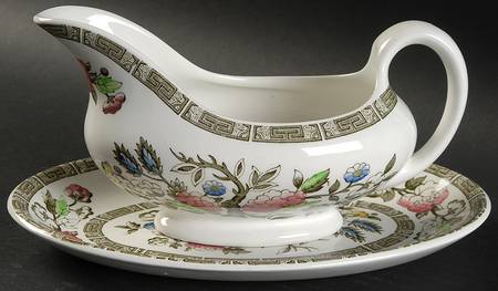 Indian Tree Gravy Boat & Underplate