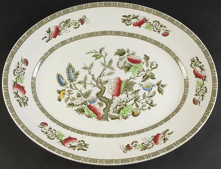 Indian Tree 15" Oval Serving Platter
