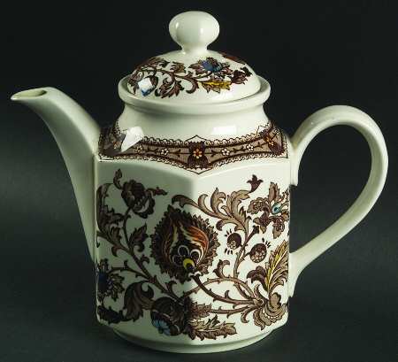 Jacobean Brown Teapot & Lid