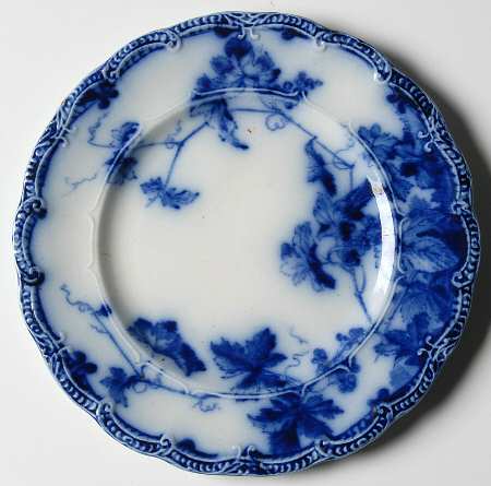 Lonsdale (Flow Blue, Gold Trim) Bread & Butter Plate