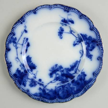 Lonsdale (Flow Blue, Gold Trim) Luncheon Plate