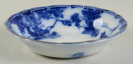 Lonsdale (Flow Blue, Gold Trim) Fruit/Dessert (Sauce) Bowl