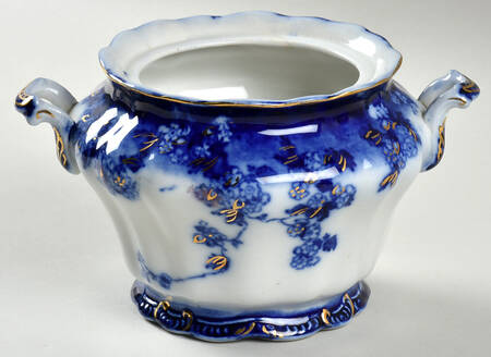 Lugano (Flow Blue) Sugar Bowl No Lid