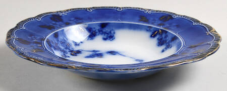 Lugano (Flow Blue) Large Rim Soup Bowl
