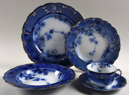 Lugano (Flow Blue) 5 Piece Place Setting