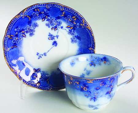Lugano (Flow Blue) Oversized Cup & Saucer Set