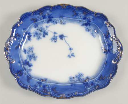 Lugano (Flow Blue) 13" Oval Serving Platter