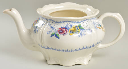 Lynton Blue Multicolor Teapot No Lid