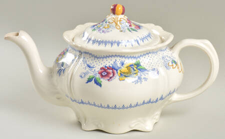 Lynton Blue Multicolor Teapot & Lid