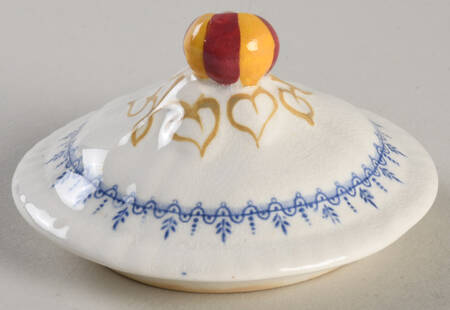 Lynton Blue Multicolor Lid for Sugar Bowl