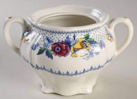 Lynton Blue Multicolor Sugar Bowl No Lid