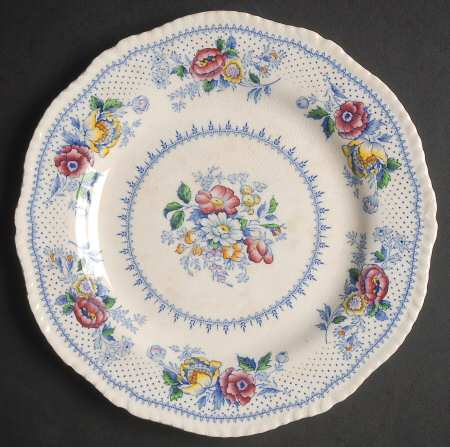 Lynton Blue Multicolor Salad Plate