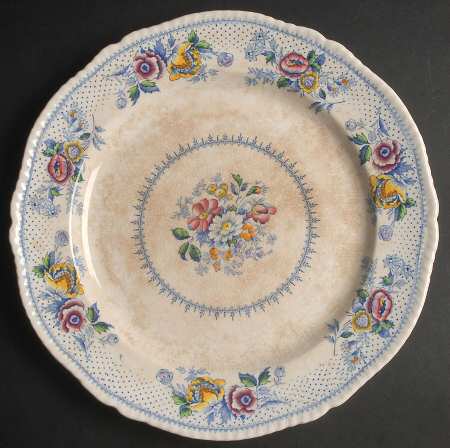 Lynton Blue Multicolor 12" Chop Plate (Round Platter)