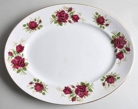 Margaret Rose 14" Oval Serving Platter