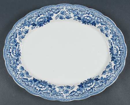 Marlborough Blue 13" Oval Serving Platter