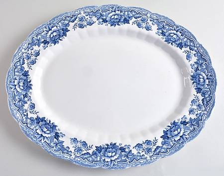 Marlborough Blue 16" Oval Serving Platter