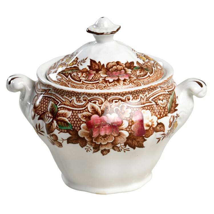 Marlborough Multicolor Brown Sugar Bowl & Lid