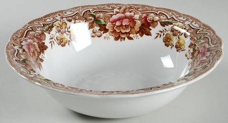 Marlborough Multicolor Brown 8" Round Vegetable Bowl