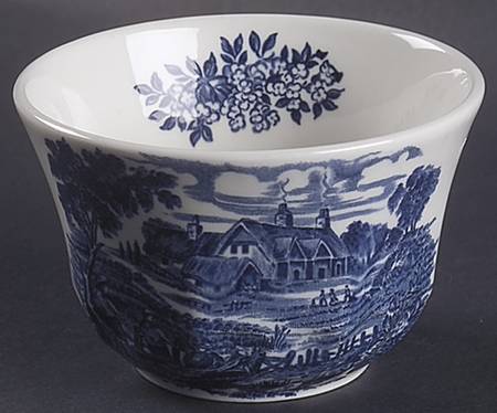 Meadowsweet Blue Open Sugar Bowl
